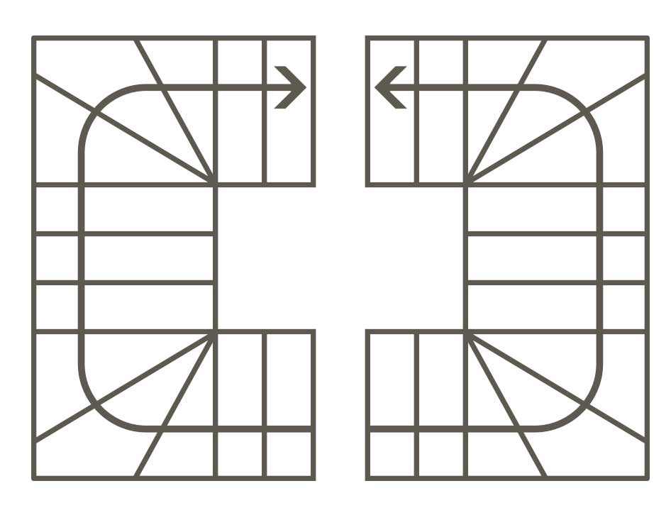 half turn staircase illustration