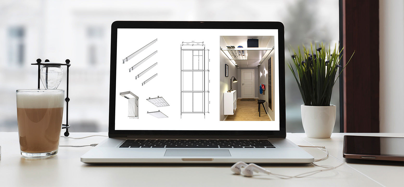 design your BEAM-IT-UP ceiling storage system