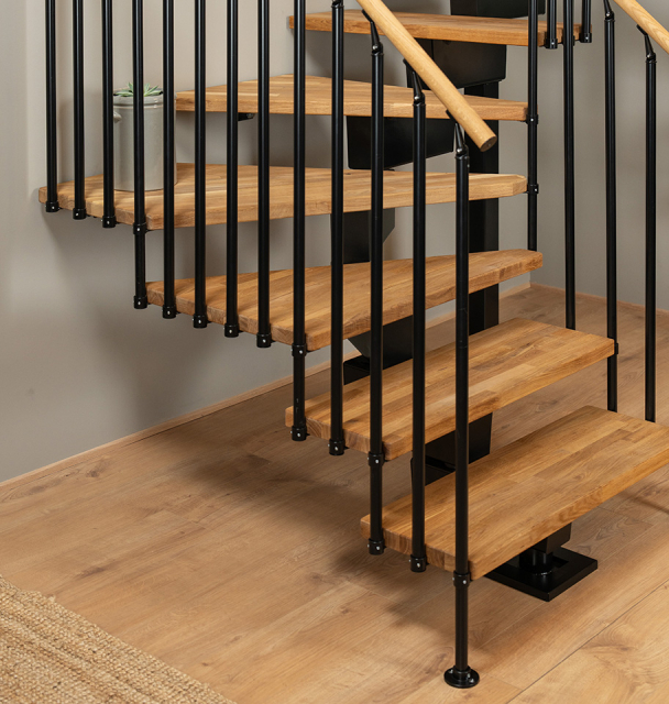 Stair banister DUBAI Classic 3 straight flight Pearl grey
