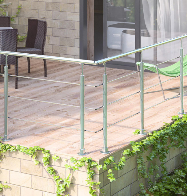 Balustrade kit PRO 3 Silver Aluminium