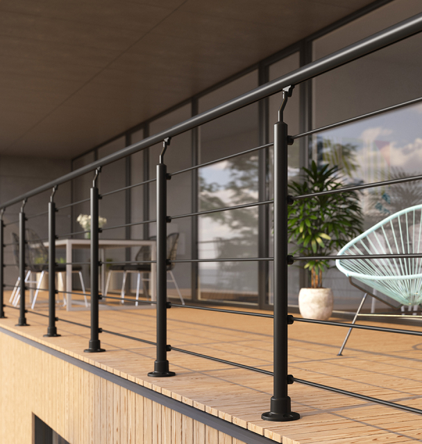 Balustrade kit PROVA 5 Black Black, RAL 9005
