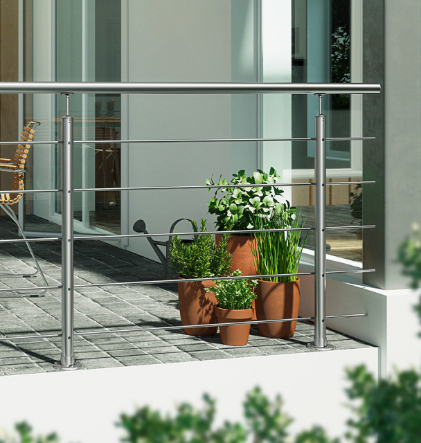 Balustrade kit HARMONY Stainless Steel Grey metallic