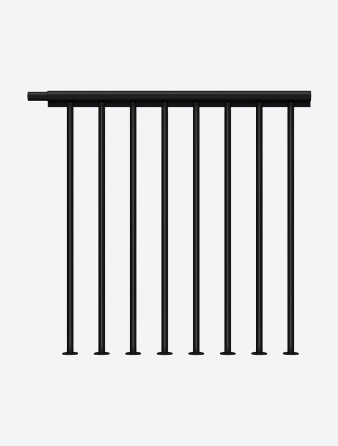 Landing banister ATLANTA/DALLAS Black, RAL 9005