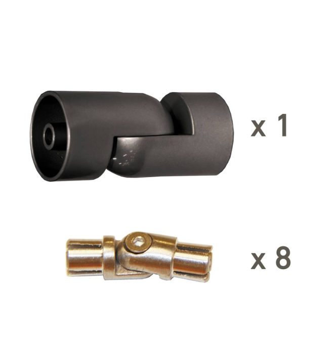 Handrail corner kit anthracite for PROVA 8