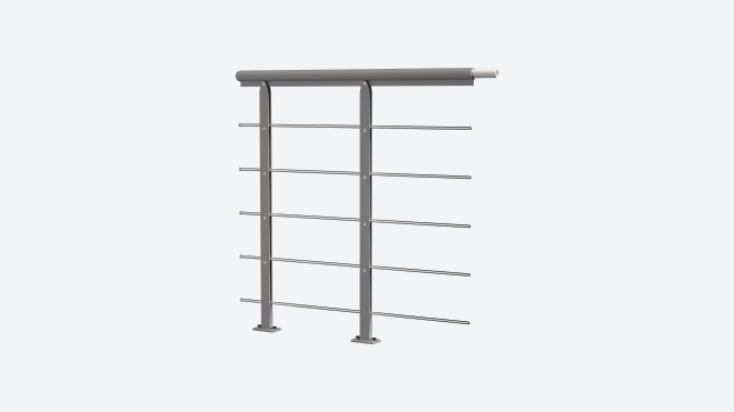 Landing banister Spiral DESIGN Pearl grey