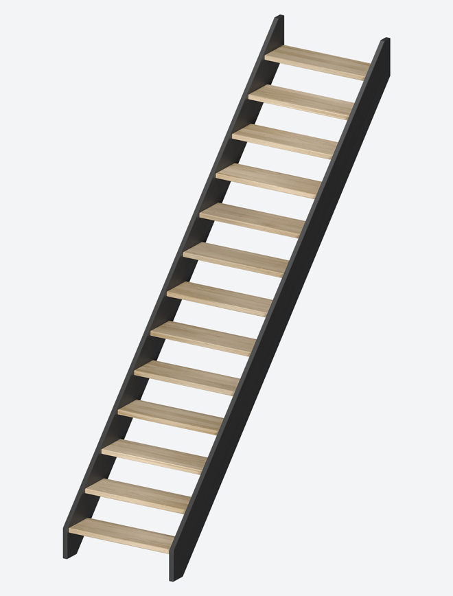 Staircase HELSINKI black Black, RAL 9005