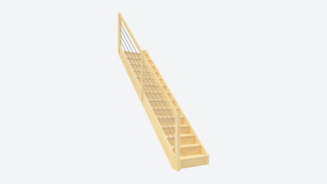 Staircase PARIS spruce Black