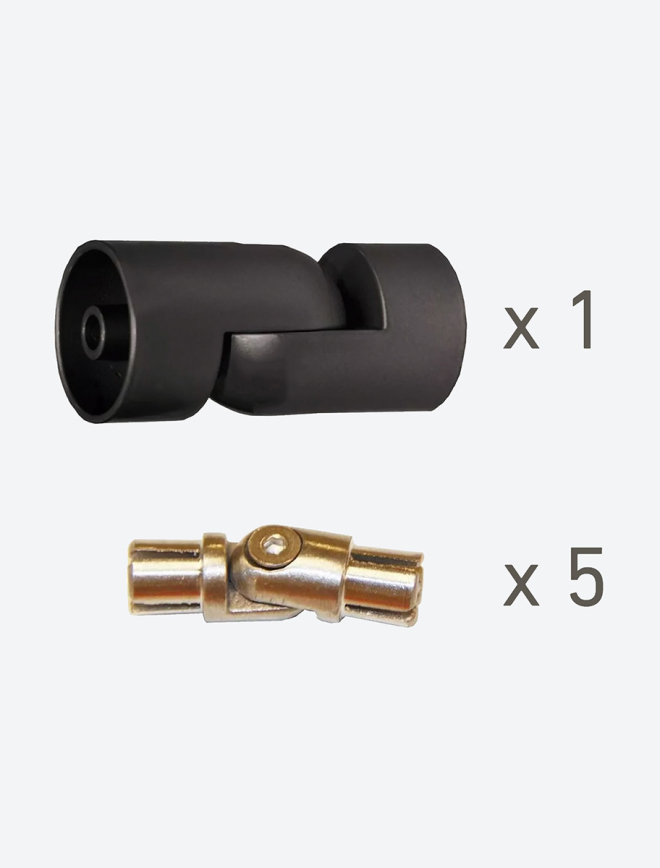 PROVA 5 Black PA24B corner kit for handrail/filling