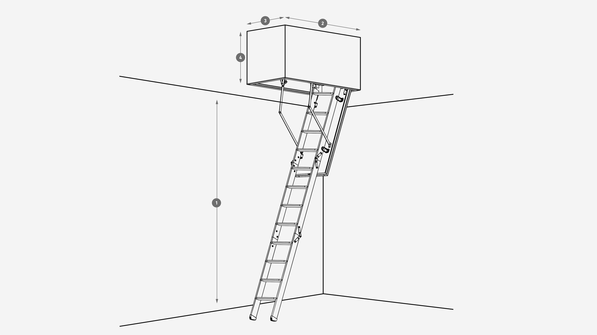 Loft ladder REI 60 vario - Made to measure