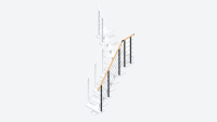 External handrail banister DESIGN Anthracite, RAL 7016