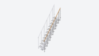 Extra staircase railing STYLE 6 White RAL 9016