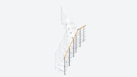 External handrail banister STYLE 6 Black, RAL 9005