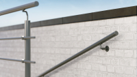 Wall handrail kit NEW RONDO RAL ALU 7016 - MAT TEXTURED Anthracite, RAL 7016
